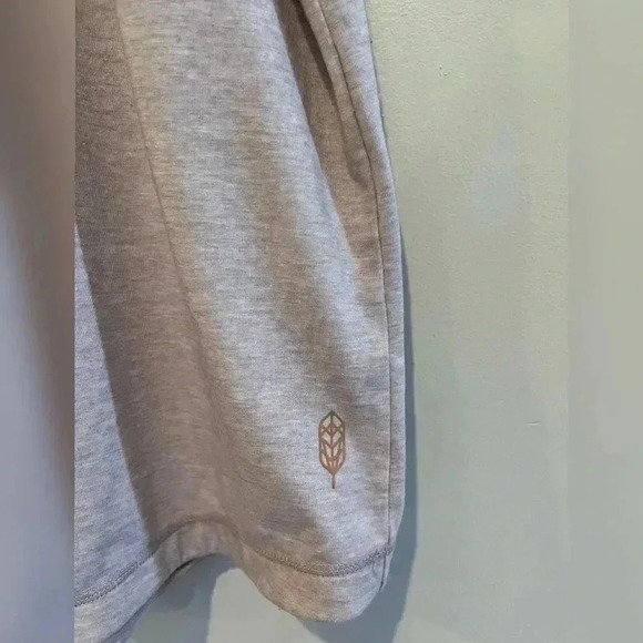 Indygena Oatmeal V Neck Short Sleeve Blouse - Picture 2 of 5